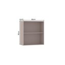 Ver imagem 3 de Armário Aéreo 80cm 2 Portas 1 Prateleira Stylo Luciane Móveis Cinammon-beige
