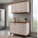 Ver imagem 1 de Cozinha Compacta 2 Peças Joy Off White/Nogueira
