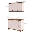 Ver imagem 3 de Cozinha Compacta 2 Peças Joy Off White/Nogueira