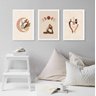 Kit 3 Quadros Decorativos Yoga Boho 45x34cm - com Vidro:madeira Branca - 2
