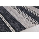 Ver imagem 3 de Tapete para Sala Quarto Indiano Kilim Raipur 100x140 100% Algodão Listrado Cinza