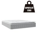 Ver imagem 2 de Cama Box Baú Casal Colchão Pillow 158x198x74cm Cinza/branco