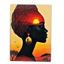 Ver imagem 1 de Placa Decorativa Mulher Africana Negra Africa Parede Decoração Arte