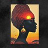 Placa Decorativa Mulher Africana Negra Africa Parede Decoração Arte - 3