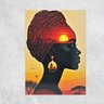 Placa Decorativa Mulher Africana Negra Africa Parede Decoração Arte - 2