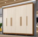 Ver imagem 1 de Guarda Roupa Casal 6 Portas Atlanta Benetil Móveis - Cinamomo/off
