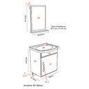Ver imagem 5 de Kit Armário Banheiro Siena 39cm Suspenso Espelho+pia Pto