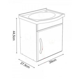 Kit Rorato Siena Suspenso 39cm Branco - 5