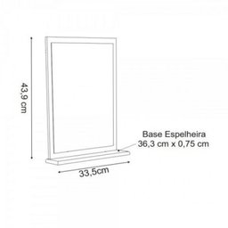 Kit Rorato Siena Suspenso 39cm Branco - 4