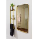 Ver imagem 2 de ESPELHO LUXO RETANGULAR RETRÔ 120X60CM BANHEIRO SALA QUARTO HALL MOLDURA DOURADO