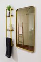 Ver imagem 2 de ESPELHO LUXO RETANGULAR RETRÔ 120X60CM BANHEIRO SALA QUARTO HALL MOLDURA DOURADO