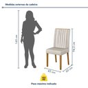 Ver imagem 3 de Kit 6 Cadeiras para Sala de Jantar Pés em Madeira Maciça Mari Branco/Cinamomo/Veludo Palha
