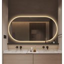 Ver imagem 3 de Espelho Lapidado Oval Iluminado com led quente - 60x150cm