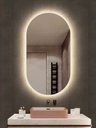 Ver imagem 4 de Espelho Lapidado Oval Iluminado com led quente - 60x150cm