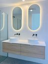 Ver mais imagens de Espelho Lapidado Oval Iluminado com led quente - 60x150cm