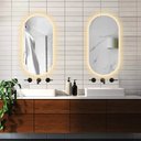 Ver imagem 2 de Espelho Lapidado Oval Iluminado com led quente - 60x150cm