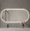 Ver imagem 5 de Espelho Lapidado Oval Iluminado com led quente - 60x150cm