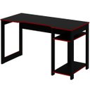 Ver imagem 7 de Mesa para Computador Gamer Espaço para 2 Monitores e Cpu Preto/Vermelho