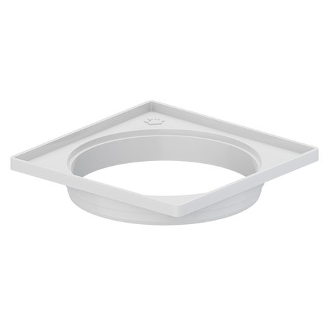 Porta Grelha Quadrado Branco 100mm - Tigre – Cx C/ 6 Pçs