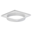 Ver imagem 1 de Porta Grelha Quadrado Branco 100mm - Tigre – Cx C/ 6 Pçs