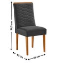 Ver imagem 3 de Mesa de Jantar Carolina 180cm Tampo MDF Vidro Canto Copo com 6 Cadeiras Safira