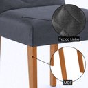 Ver imagem 5 de Mesa de Jantar Carolina 180cm Tampo MDF Vidro Canto Copo com 6 Cadeiras Safira