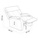 Ver imagem 4 de Poltrona do Papai Fixa Sala de Estar Kim T03 Couro Soft Marrom - Lyam Decor