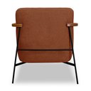 Ver imagem 6 de Kit 2 Poltronas Decorativa Celeste Linho Bouclê Marrom Base de Ferro Preto - Pallazio
