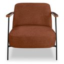 Ver imagem 4 de Kit 2 Poltronas Decorativa Celeste Linho Bouclê Marrom Base de Ferro Preto - Pallazio