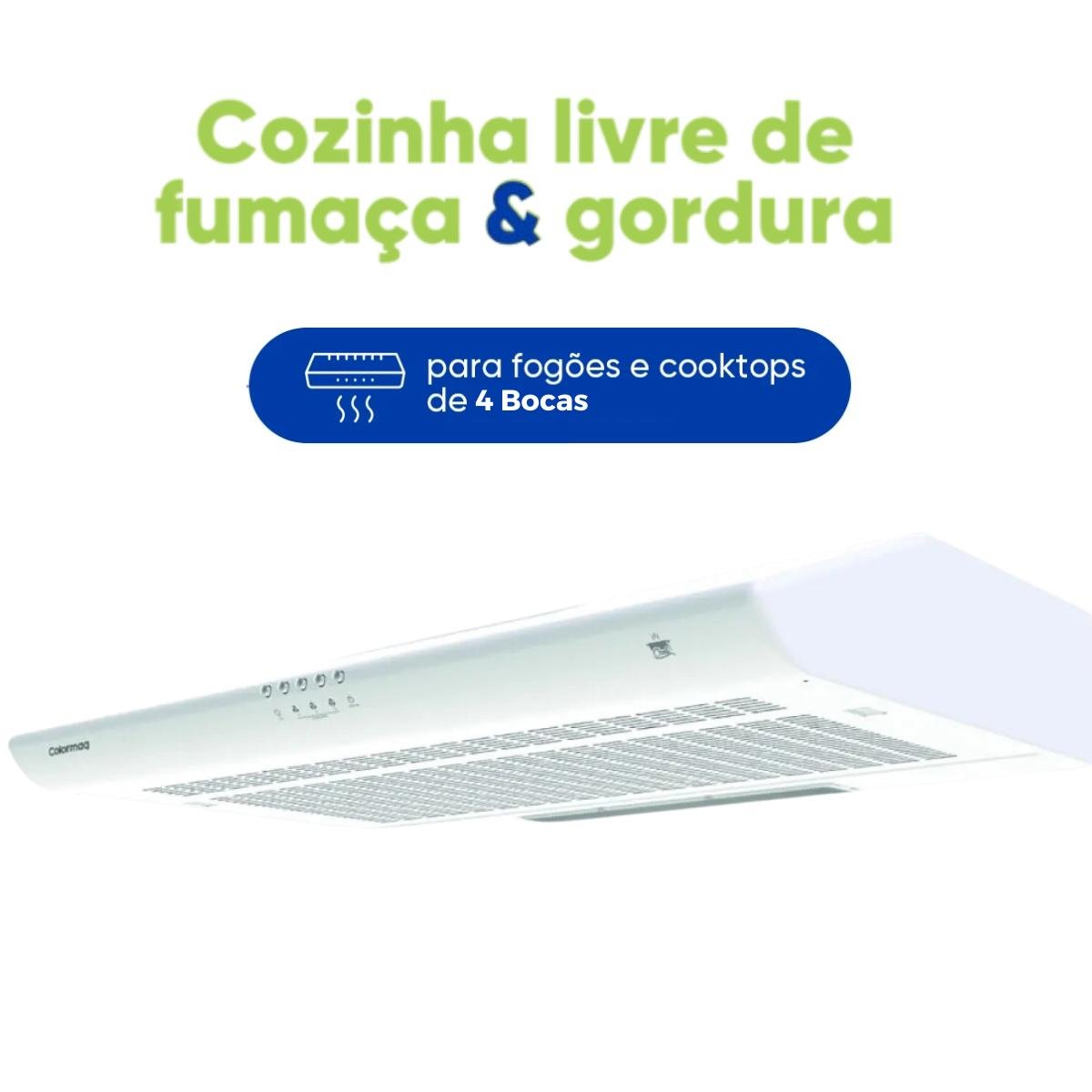 Depurador de Cozinha Exaustor 60 Cm de Parede Branco 127v - 3