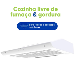 Depurador de Cozinha Exaustor 60 Cm de Parede Branco 127v - 3