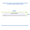 Ver imagem 5 de Depurador de Cozinha Exaustor 60 Cm de Parede Branco 127v