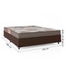 Cama Box Casal Colchão Espuma D20 Esplanada 138x188x52cm Marrom - Suporta até 70kg por Pessoa - 6