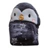 Manta Baby com Capuz de Pinguim Preto - 1