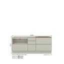 Ver imagem 4 de Cozinha Compacta 2 Peças Fineze em MDF com Tampo Cooktop Areia e Cinamomo