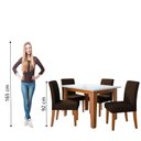Ver imagem 6 de Conjunto Sala de Jantar Mesa Miami 1,20m 4 Cadeiras Trieste Dobuê