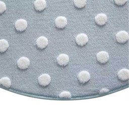 Tapete Redondo Infantil Jolitex Mimo Poa Diam 100cm Azul - 3