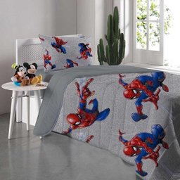Cobre Leito Solteiro Marvel Homem Aranha Mescla Portallar - 1
