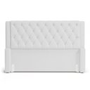 Ver mais imagens de Cabeceira e Calçadeira Báu King Size Atena 195cm Capitonê Sintético Branco - Abmaza
