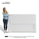 Ver imagem 6 de Cabeceira e Calçadeira Báu King Size Atena 195cm Capitonê Sintético Branco - Abmaza