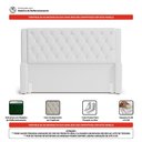 Ver imagem 3 de Cabeceira e Calçadeira Báu King Size Atena 195cm Capitonê Sintético Branco - Abmaza