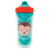 Copo Infantil Bebê Criança +12 Meses Parede Dupla C/ Tampa Retrátil Canudo Silicone Animal Fun - Mac - 1