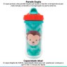 Copo Infantil Bebê Criança +12 Meses Parede Dupla C/ Tampa Retrátil Canudo Silicone Animal Fun - Mac - 3