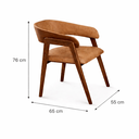 Ver imagem 4 de Cadeira Anatômica 76cm em Madeira Maciça Alice Courino Marrom Oona Design Castanho