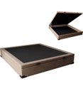 Ver imagem 1 de Cama Báu Box Base Blindado Casal Suede Bege
