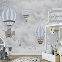 Ver imagem 2 de Papel de Parede Balãozinho Infantil para Quarto de Bebê M² Vr55