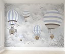 Ver imagem 1 de Papel de Parede Balãozinho Infantil para Quarto de Bebê M² Vr55