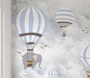 Ver imagem 3 de Papel de Parede Balãozinho Infantil para Quarto de Bebê M² Vr55
