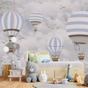 Ver imagem 4 de Papel de Parede Balãozinho Infantil para Quarto de Bebê M² Vr55