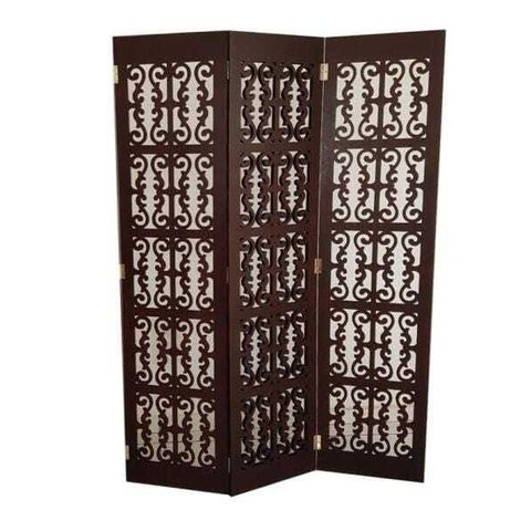 Biombo 3 Folhas 129X180cm Mdf Modelo 2 Rustico Vazado